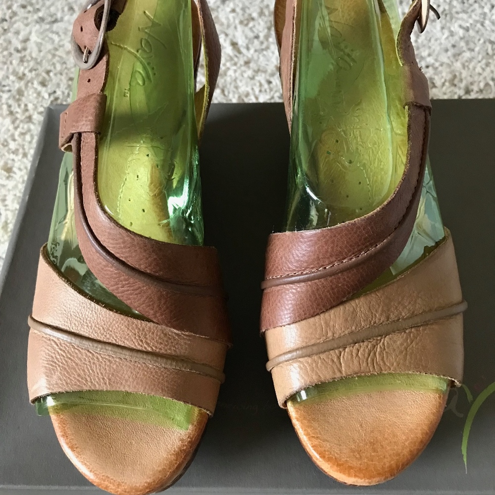 Naya Estra Corda Leather Wedge Sandal